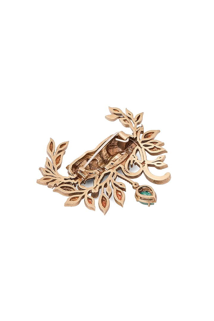 Oxidised Antique Gold Majestic Panther Power Brooch by Cosa Nostraa at Pernia's Pop Up Shop