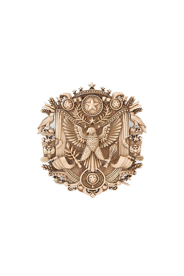 Oxidised Antique Gold Majestic Valor Brooch by Cosa Nostraa at Pernia's Pop Up Shop