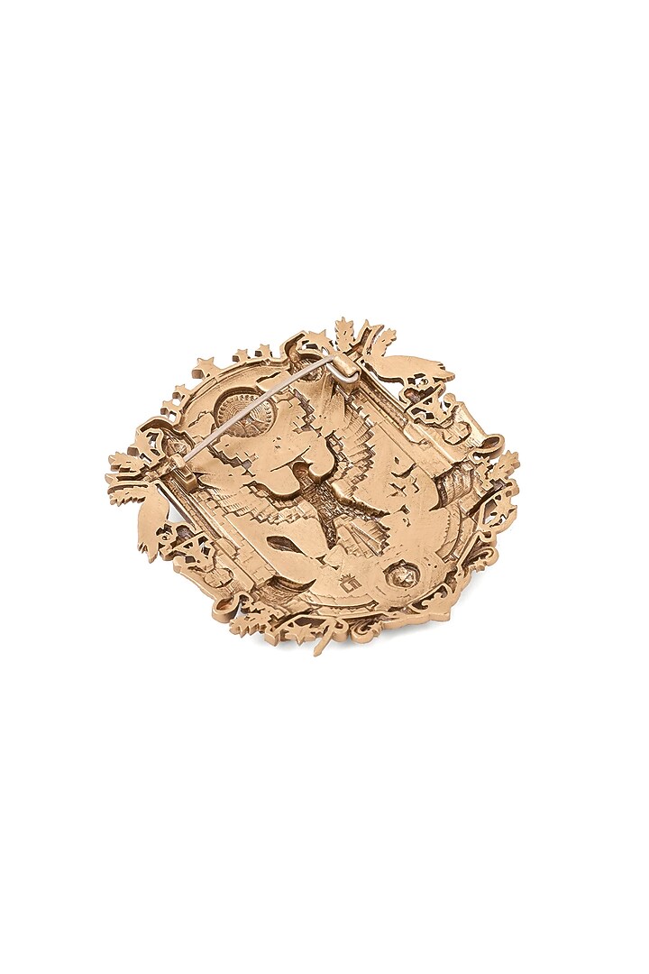 Oxidised Antique Gold Majestic Valor Brooch by Cosa Nostraa at Pernia's Pop Up Shop