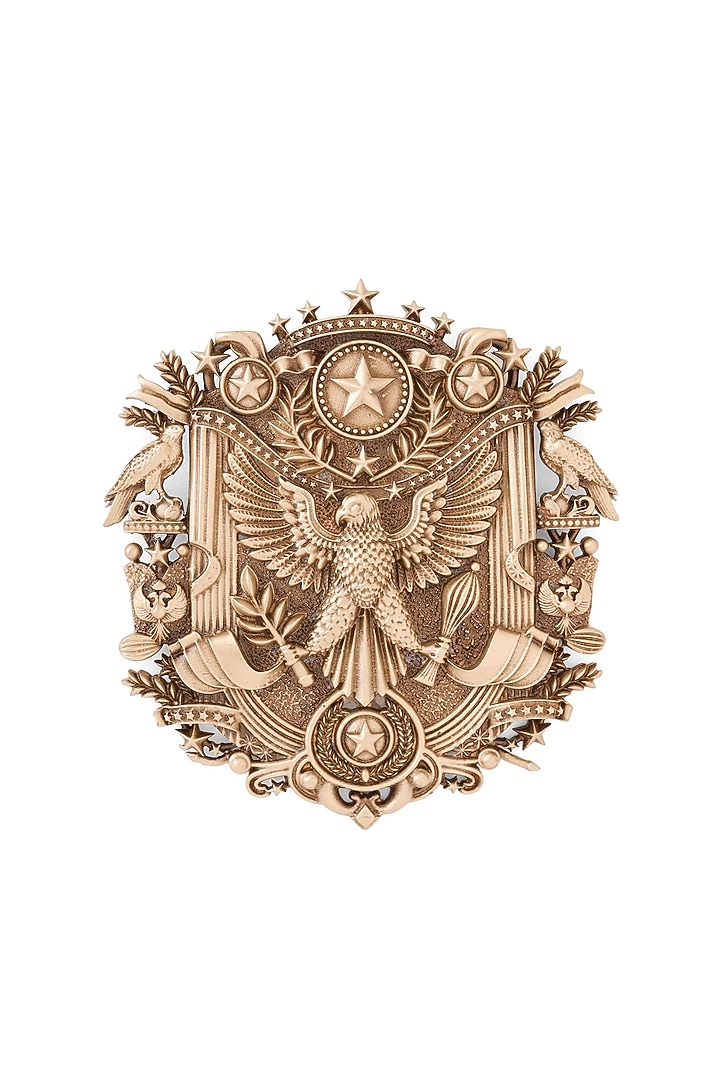 Oxidised Antique Gold Majestic Valor Brooch by Cosa Nostraa at Pernia's Pop Up Shop