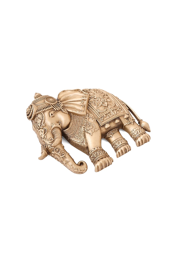 Oxidised Antique Gold Royal Maharaja Elephant Brooch by Cosa Nostraa at Pernia's Pop Up Shop