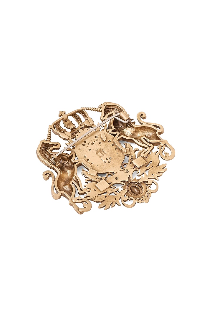 Oxidised Antique Gold Regal Majestic Unicorn Brooch by Cosa Nostraa at Pernia's Pop Up Shop
