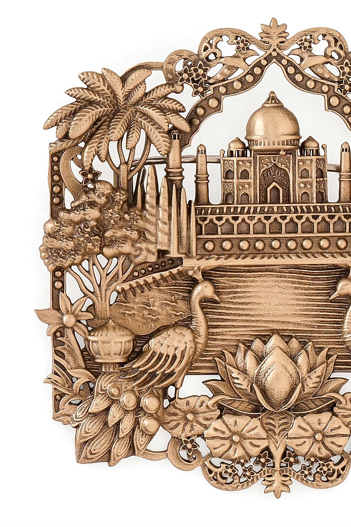 Oxidised Antique Gold Taj Garden Elegance Brooch by Cosa Nostraa at Pernia's Pop Up Shop