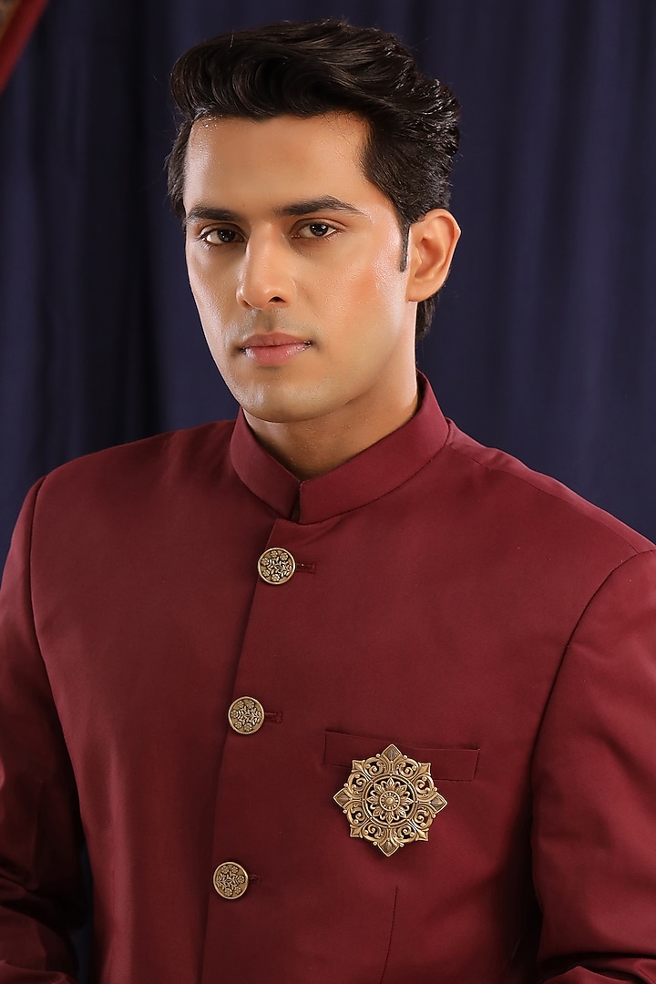 Oxidised Antique Gold Brass Brooch by Cosa Nostraa at Pernia's Pop Up Shop