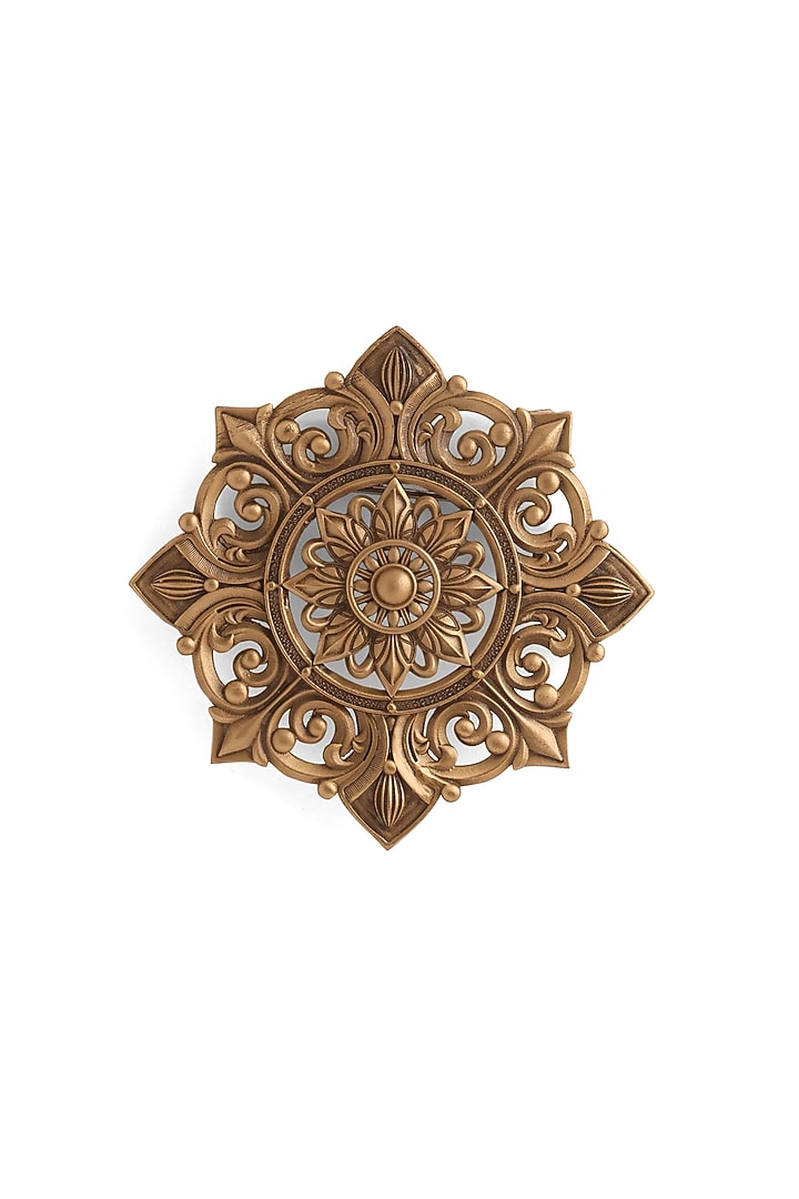 Oxidised Antique Gold Brass Brooch by Cosa Nostraa at Pernia's Pop Up Shop