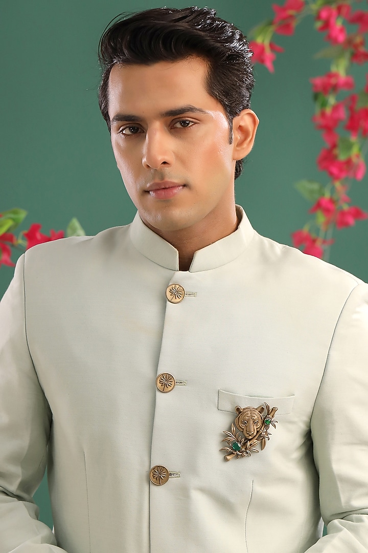 Oxidised Antique Gold Brass Brooch by Cosa Nostraa at Pernia's Pop Up Shop