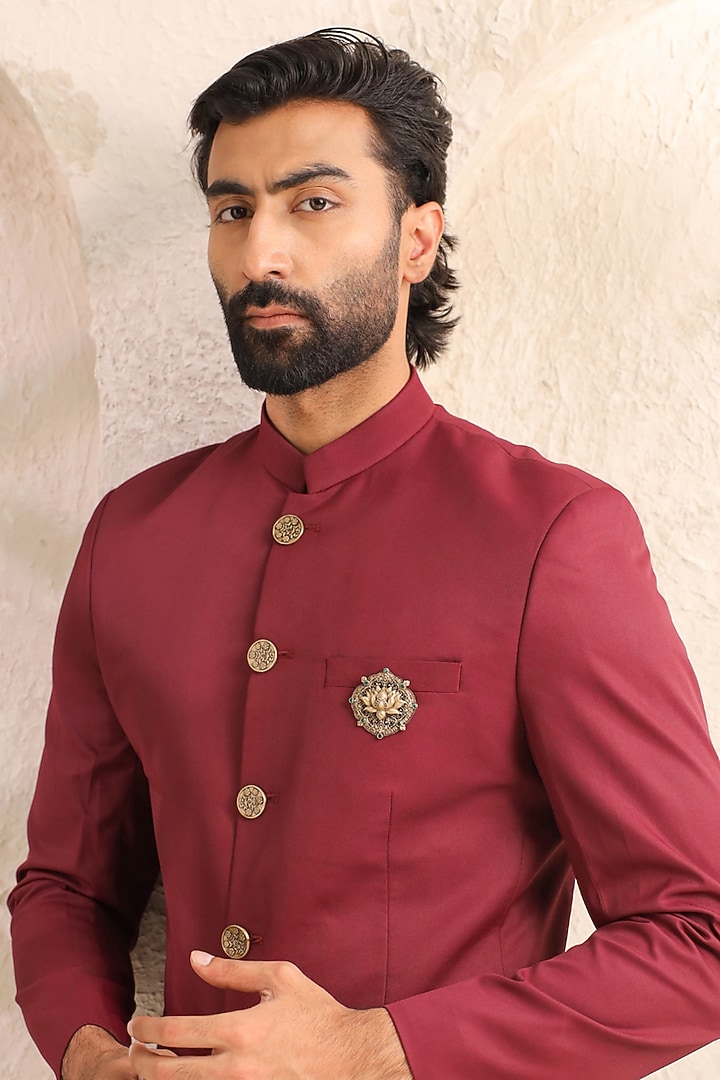 Oxidised Antique Gold Brass Brooch by Cosa Nostraa at Pernia's Pop Up Shop