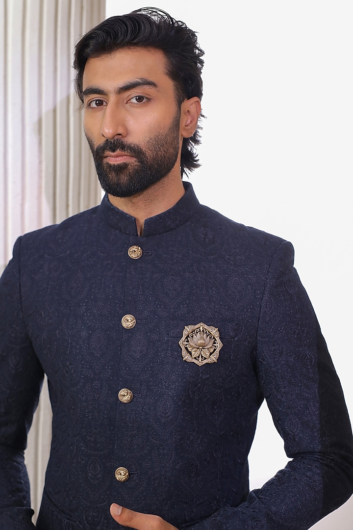 Oxidised Antique Gold Brass Brooch by Cosa Nostraa at Pernia's Pop Up Shop