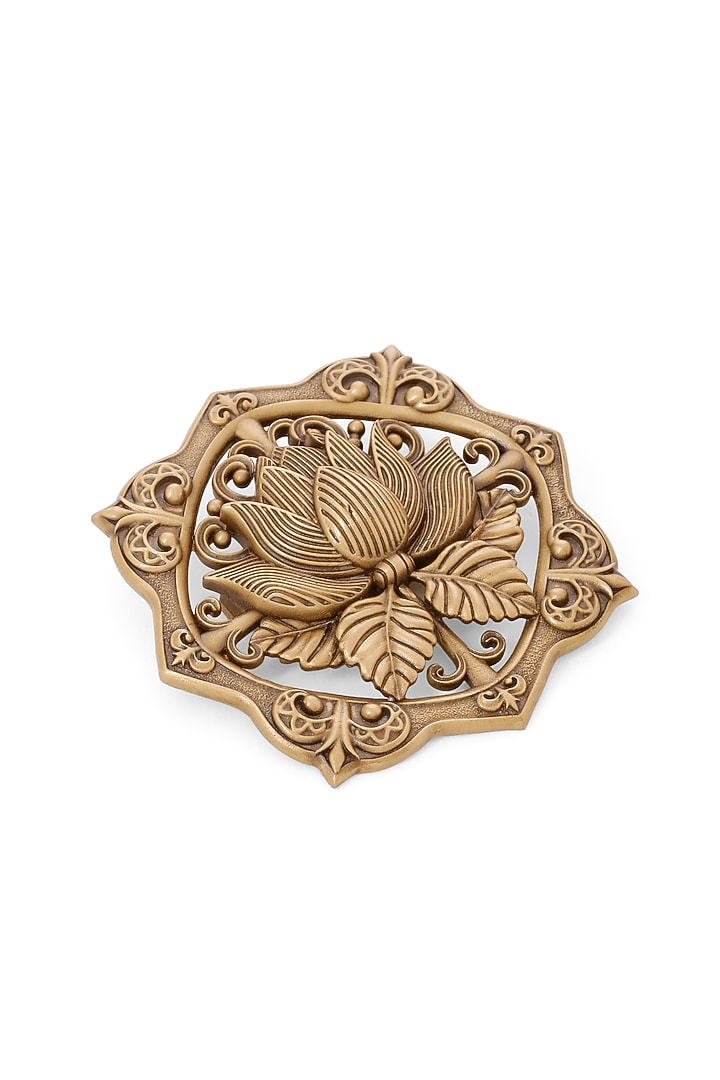 Oxidised Antique Gold Brass Brooch by Cosa Nostraa at Pernia's Pop Up Shop