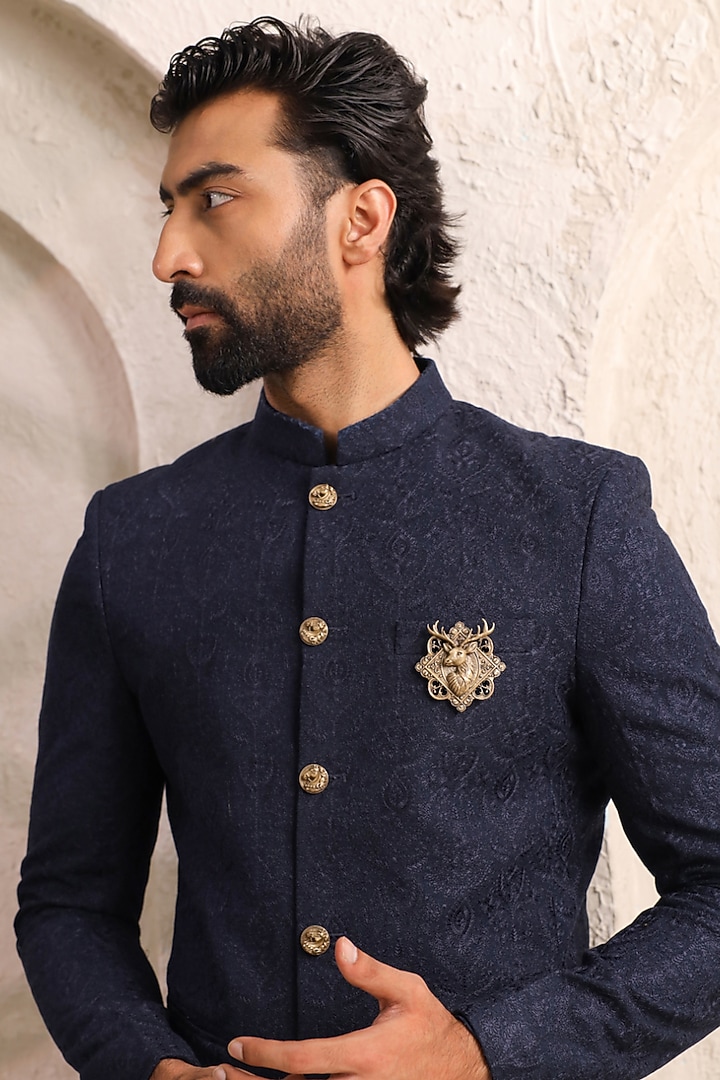 Oxidised Antique Gold Brass Brooch by Cosa Nostraa at Pernia's Pop Up Shop