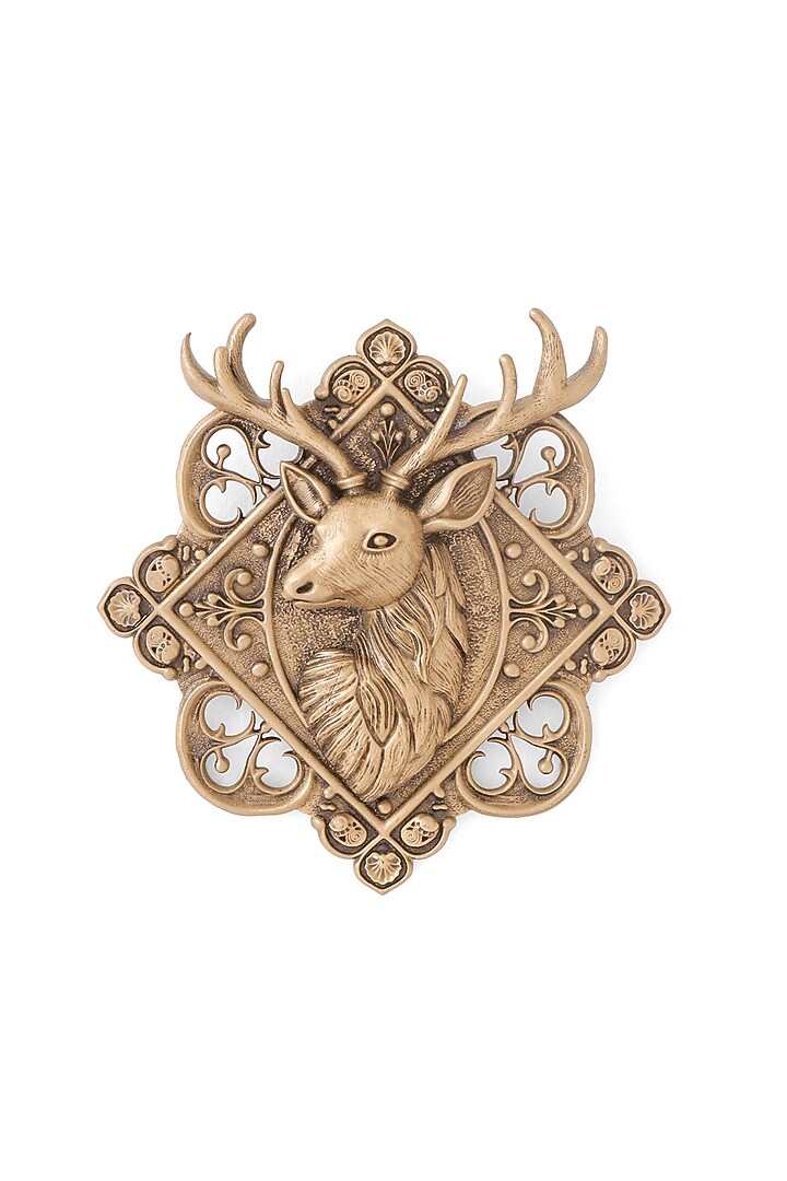 Oxidised Antique Gold Brass Brooch by Cosa Nostraa at Pernia's Pop Up Shop