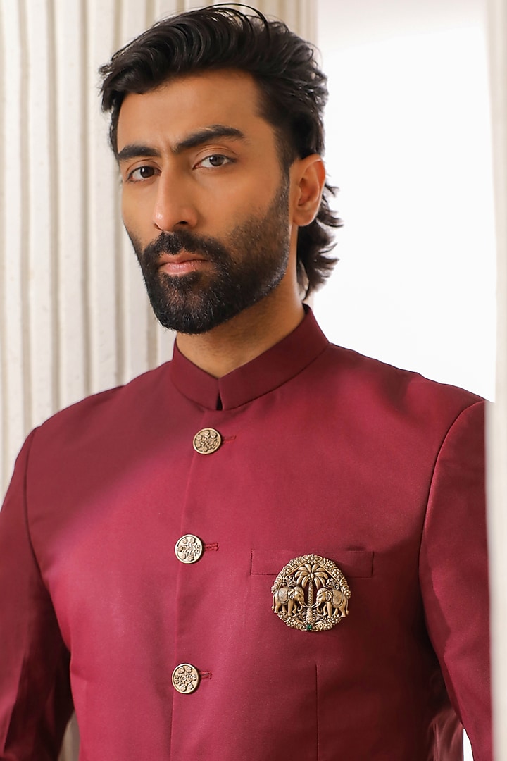 Oxidised Antique Gold Brass Brooch by Cosa Nostraa at Pernia's Pop Up Shop