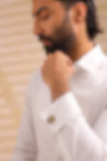 Oxidised Antique Gold Brass Cufflinks (Set of 2) by Cosa Nostraa at Pernia's Pop Up Shop