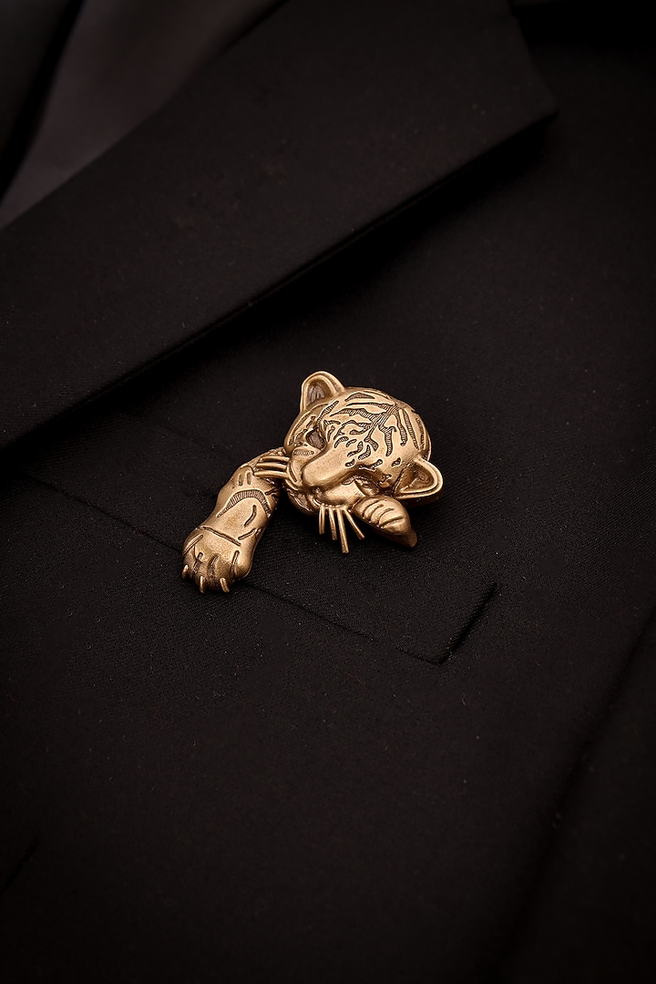 Oxidised Antique Gold Brass Brooch by Cosa Nostraa at Pernia's Pop Up Shop