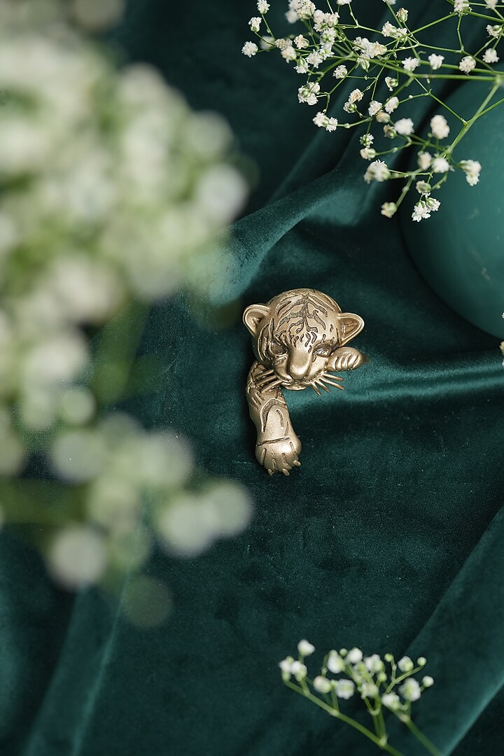 Oxidised Antique Gold Brass Brooch by Cosa Nostraa at Pernia's Pop Up Shop