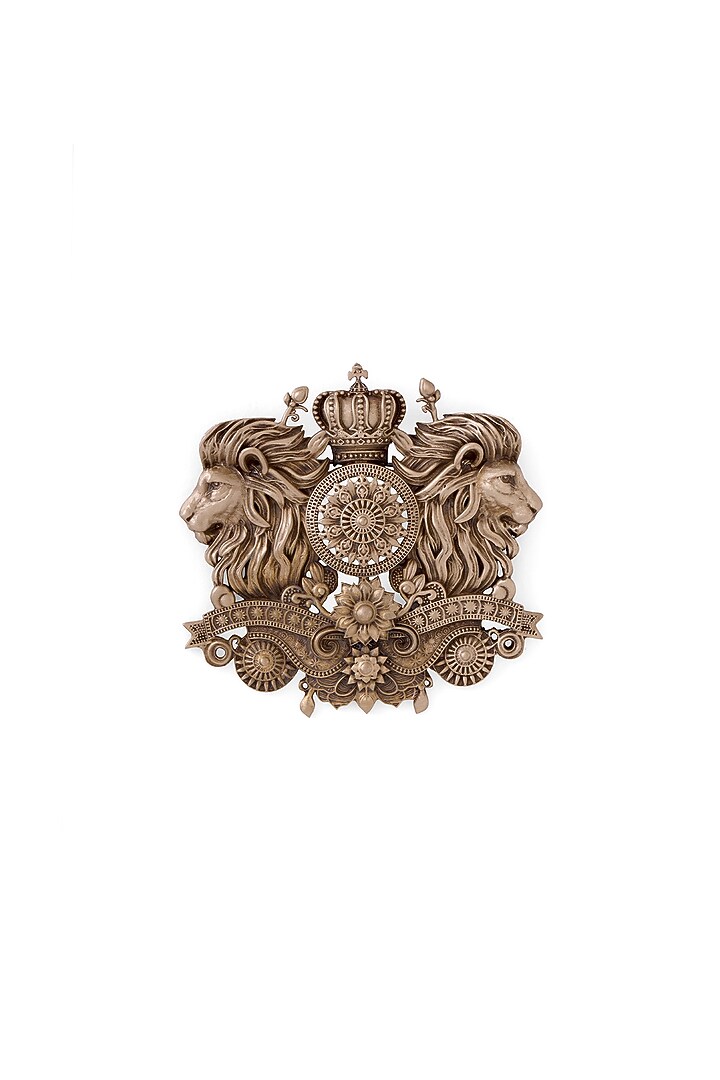 Oxidised Antique Gold Brass Brooch by Cosa Nostraa at Pernia's Pop Up Shop