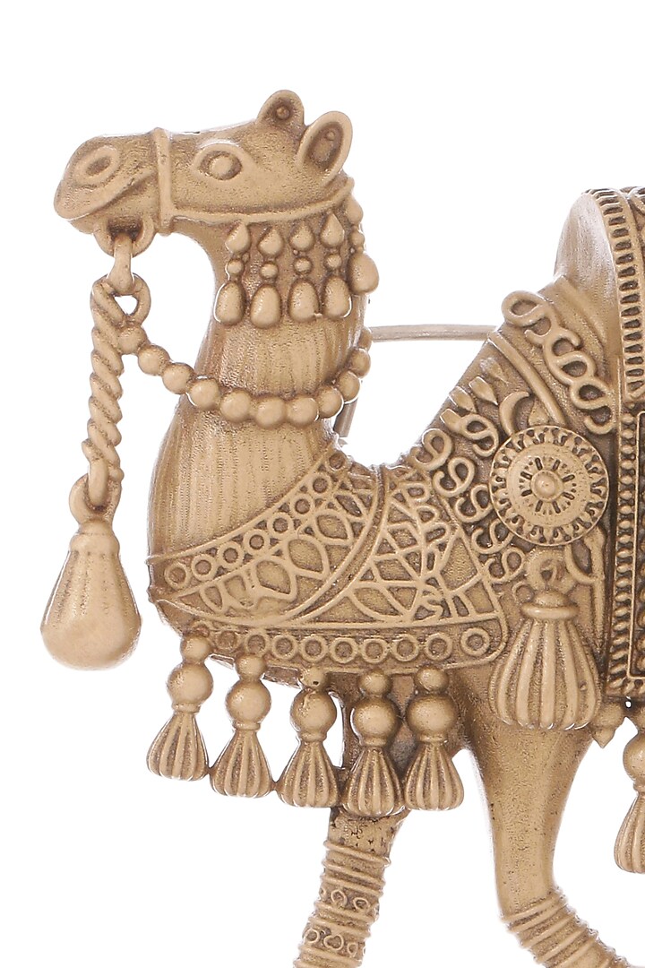 Oxidised Antique Gold Brass Brooch by Cosa Nostraa at Pernia's Pop Up Shop