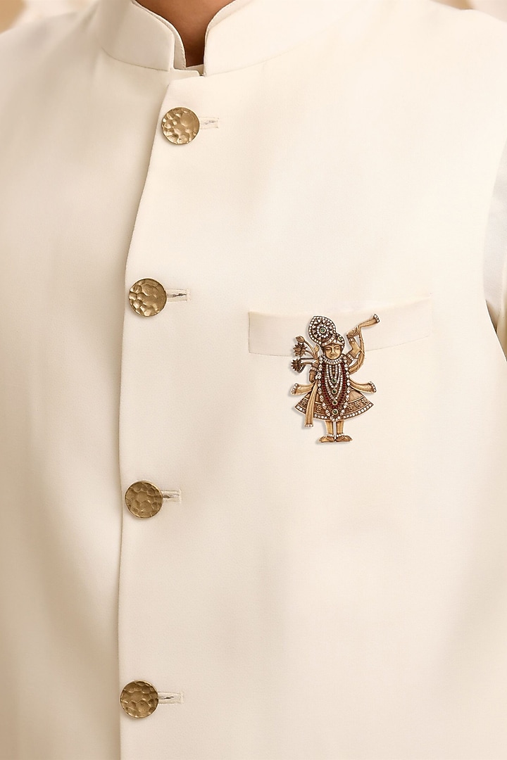 Oxidised Antique Gold Brass Brooch by Cosa Nostraa at Pernia's Pop Up Shop