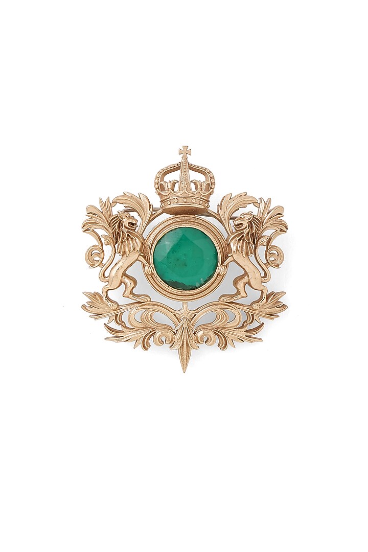Antique Gold Brass Brooch by Cosa Nostraa at Pernia's Pop Up Shop