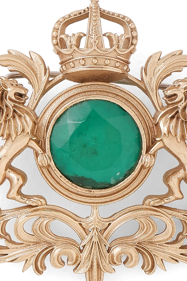 Antique Gold Brass Brooch by Cosa Nostraa at Pernia's Pop Up Shop