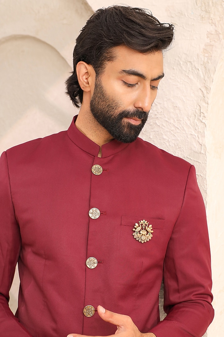 Oxidised Antique Gold Brass Brooch by Cosa Nostraa at Pernia's Pop Up Shop