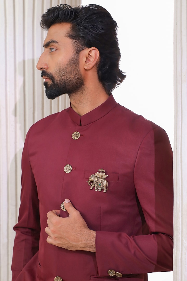 Oxidised Antique Gold Brass Brooch by Cosa Nostraa at Pernia's Pop Up Shop