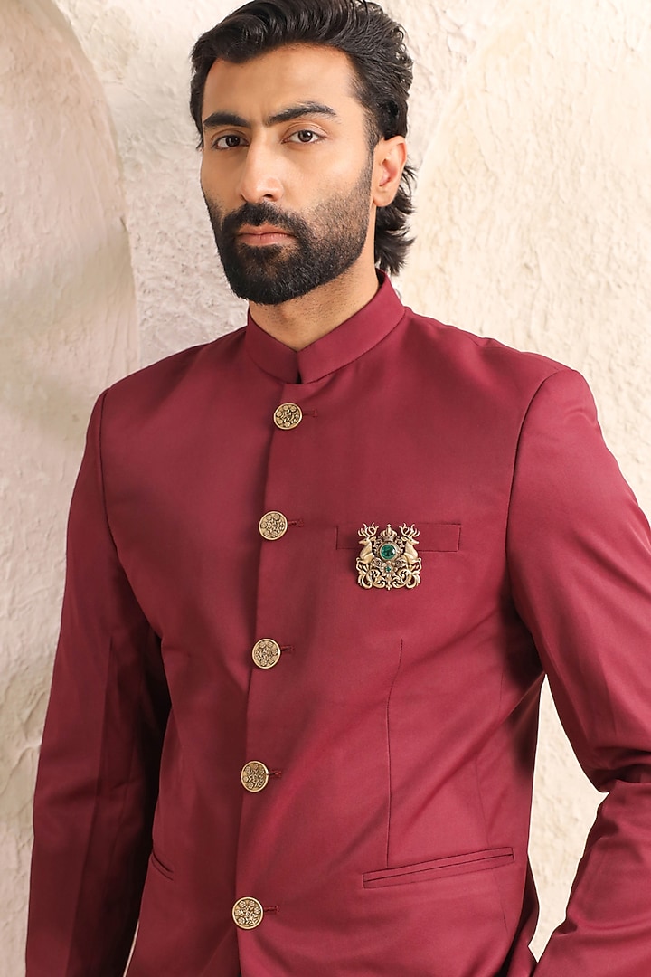 Oxidised Antique Gold Brass Brooch by Cosa Nostraa at Pernia's Pop Up Shop