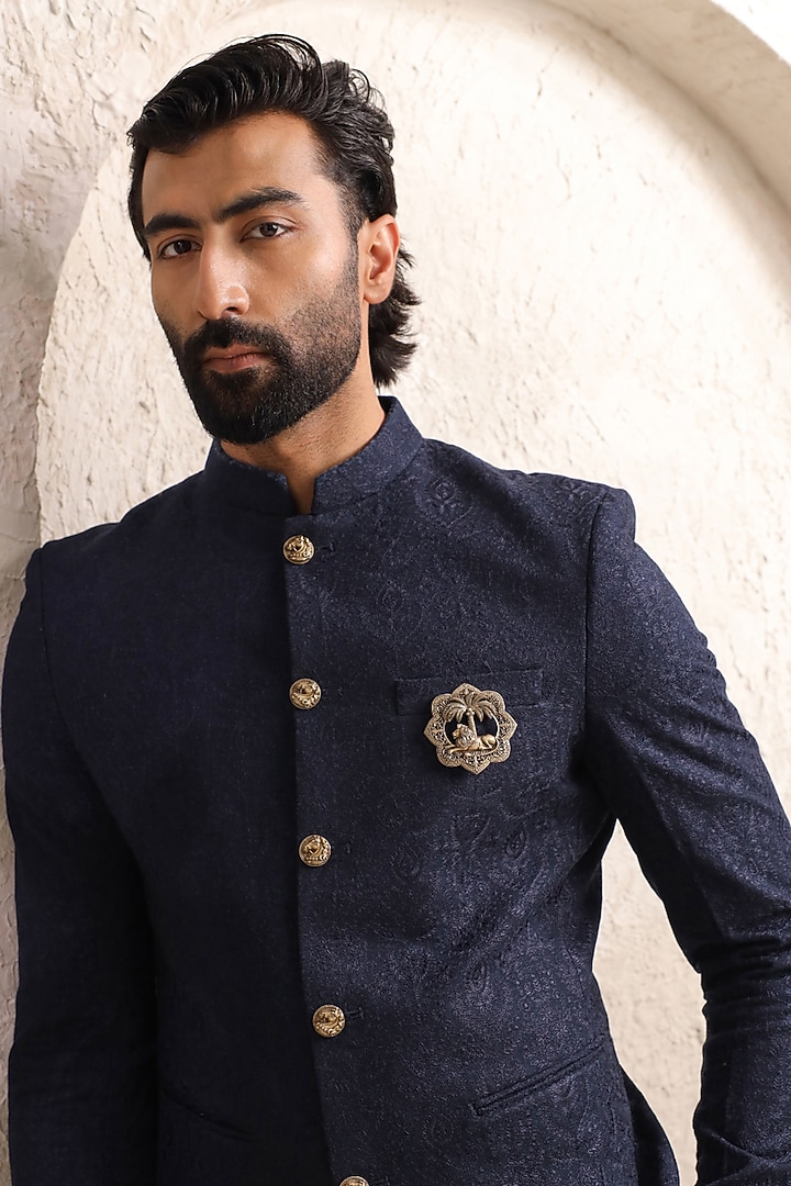 Oxidised Antique Gold Brass Brooch by Cosa Nostraa at Pernia's Pop Up Shop