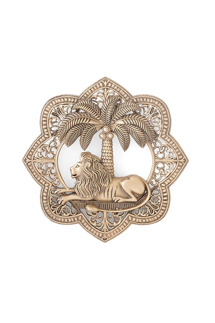 Oxidised Antique Gold Brass Brooch by Cosa Nostraa at Pernia's Pop Up Shop