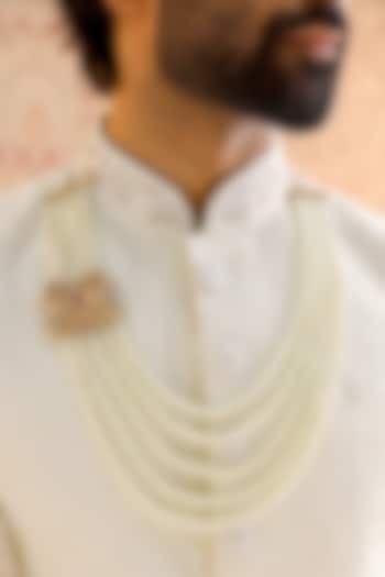 Oxidised Antique Gold Finish Brass Mala by Cosa Nostraa at Pernia's Pop Up Shop