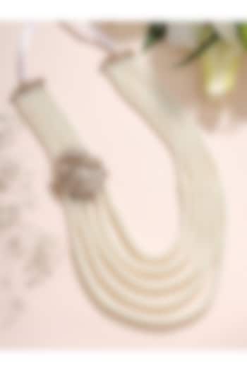 Oxidised Antique Gold Finish Brass Mala by Cosa Nostraa at Pernia's Pop Up Shop