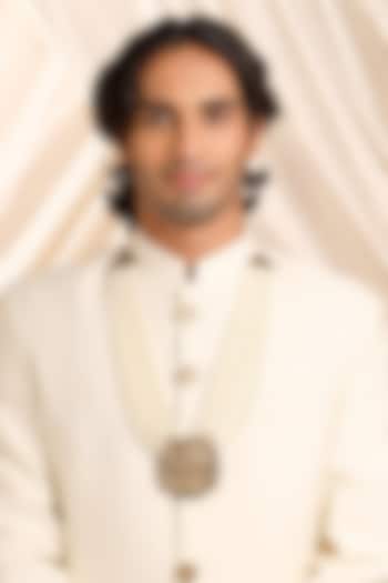 Oxidised Antique Gold Finish Brass Mala by Cosa Nostraa at Pernia's Pop Up Shop