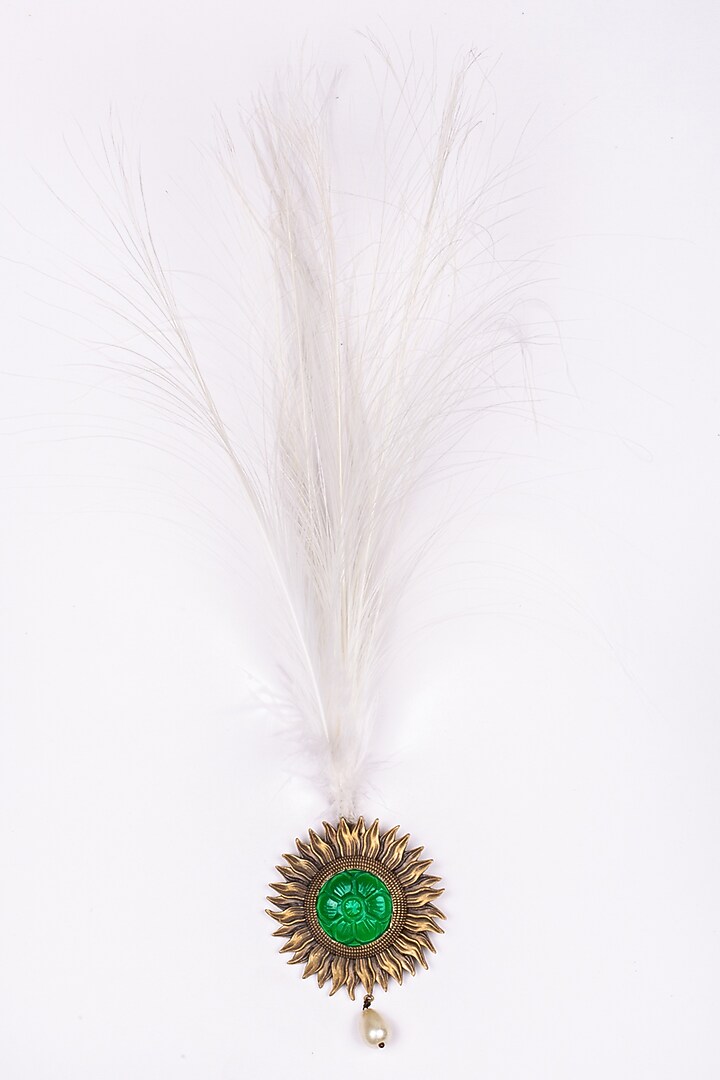 Antique Gold Glass Stone Handcrafted Kalangi by Cosa Nostraa at Pernia's Pop Up Shop