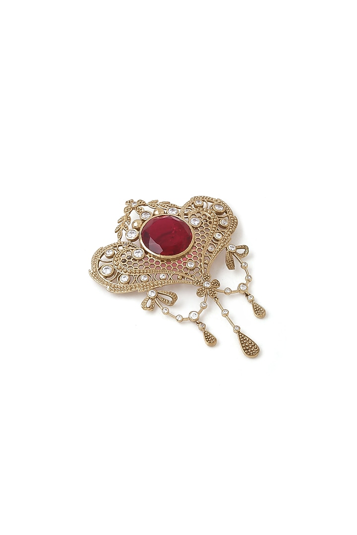 Gold Brass Brooch by Cosa Nostraa at Pernia's Pop Up Shop