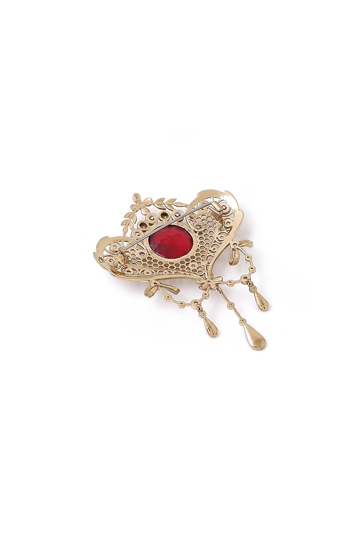 Gold Brass Brooch by Cosa Nostraa at Pernia's Pop Up Shop