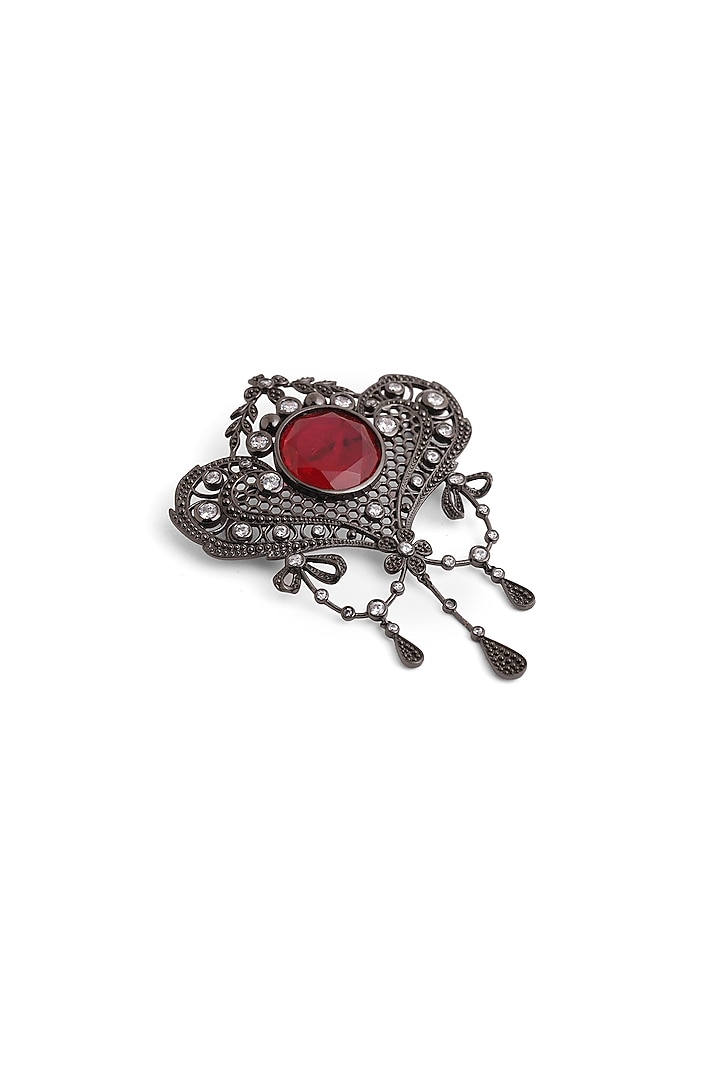 Grey Brass Brooch by Cosa Nostraa at Pernia's Pop Up Shop