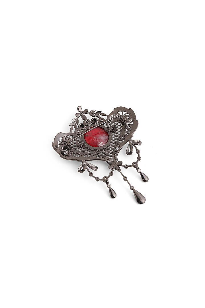 Grey Brass Brooch by Cosa Nostraa at Pernia's Pop Up Shop