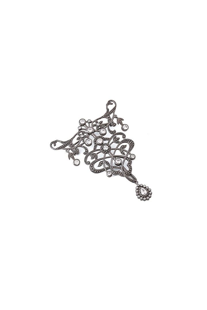 Grey Brass Brooch by Cosa Nostraa at Pernia's Pop Up Shop
