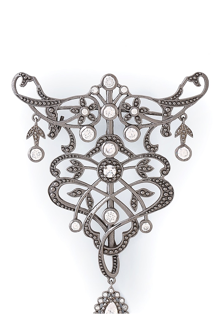 Grey Brass Brooch by Cosa Nostraa at Pernia's Pop Up Shop