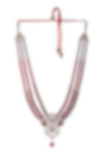 Red Beaded Layered Mala by Cosa Nostraa at Pernia's Pop Up Shop