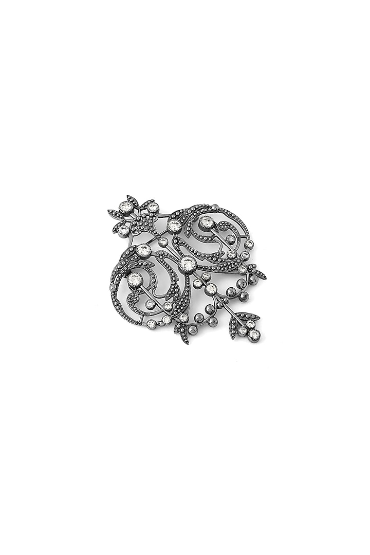 Grey Brass Brooch by Cosa Nostraa at Pernia's Pop Up Shop