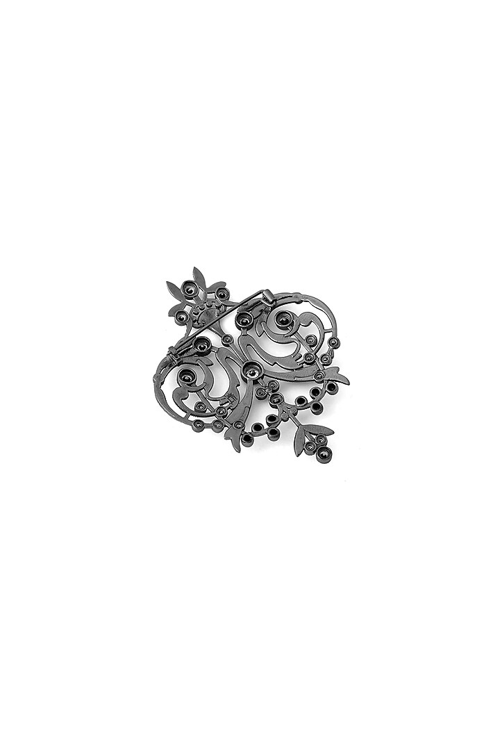 Grey Brass Brooch by Cosa Nostraa at Pernia's Pop Up Shop