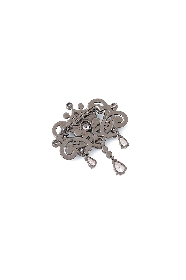 Grey Brass Brooch by Cosa Nostraa at Pernia's Pop Up Shop