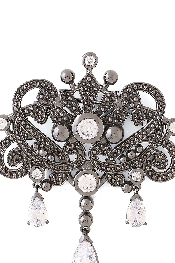 Grey Brass Brooch by Cosa Nostraa at Pernia's Pop Up Shop
