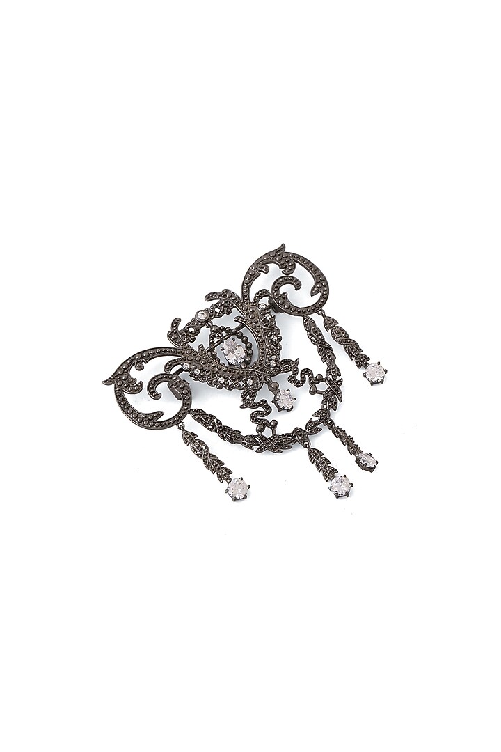 Grey Brass Brooch by Cosa Nostraa at Pernia's Pop Up Shop