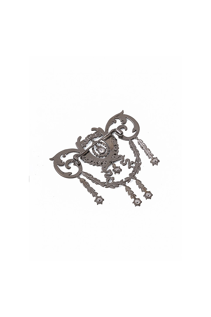 Grey Brass Brooch by Cosa Nostraa at Pernia's Pop Up Shop