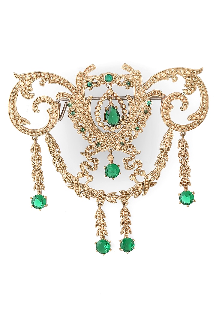 Gold Brass Brooch by Cosa Nostraa at Pernia's Pop Up Shop