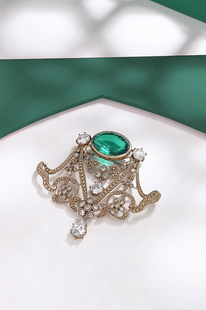 Gold Brass Brooch by Cosa Nostraa at Pernia's Pop Up Shop