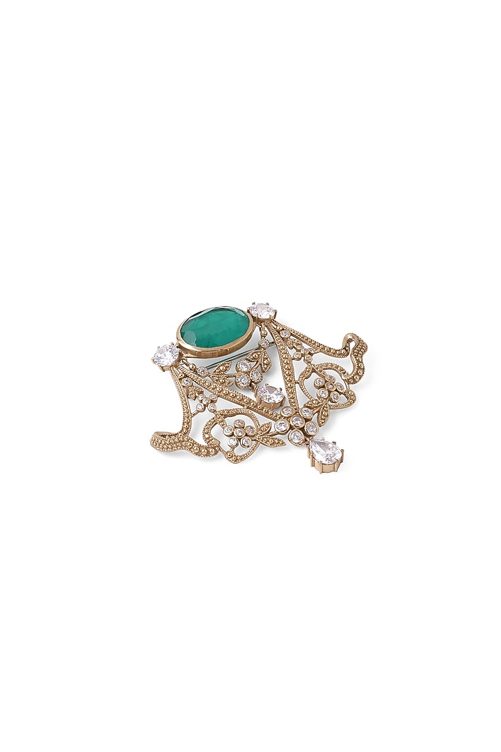 Gold Brass Brooch by Cosa Nostraa at Pernia's Pop Up Shop