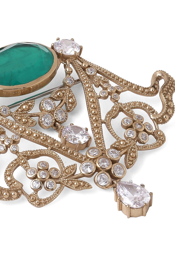 Gold Brass Brooch by Cosa Nostraa at Pernia's Pop Up Shop